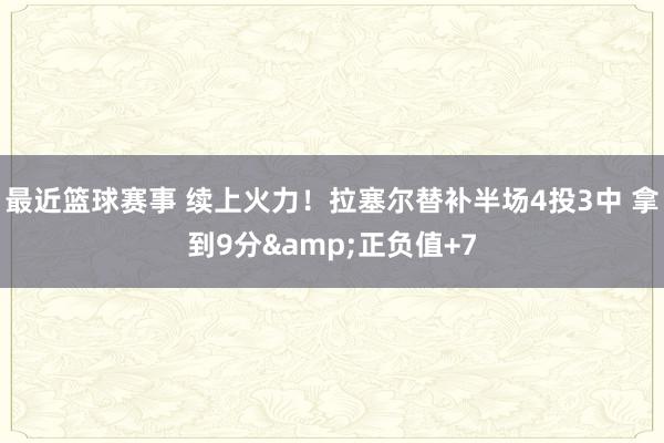 最近篮球赛事 续上火力！拉塞尔替补半场4投3中 拿到9分&正负值+7