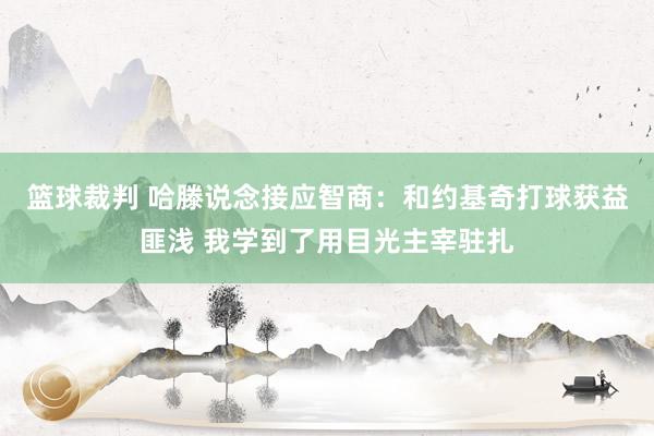 篮球裁判 哈滕说念接应智商：和约基奇打球获益匪浅 我学到了用目光主宰驻扎