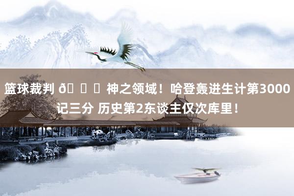 篮球裁判 😀神之领域！哈登轰进生计第3000记三分 历史第2东谈主仅次库里！