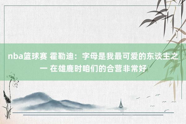 nba篮球赛 霍勒迪：字母是我最可爱的东谈主之一 在雄鹿时咱们的合营非常好